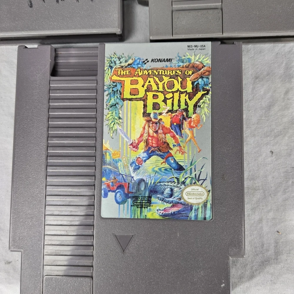 Lot of 5 Nintendo NES Top Gun, Sky Shark, wizardsand Warriors, Bayou Billy, fest